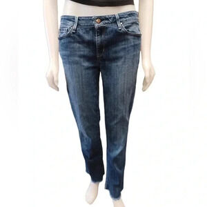 Joe’s Jeans Icon Muse Mid Rise Bootcut Raw Hem Blue Jeans Size 30